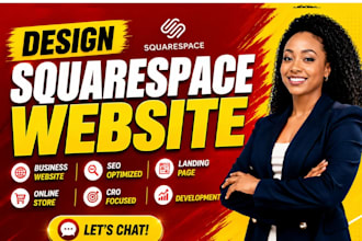 design squarespace website business SEO landingpage online store cro development