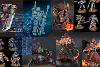 3d sculpt, print and paint, warhammer 40k, age of sigmar and dnd miniatures