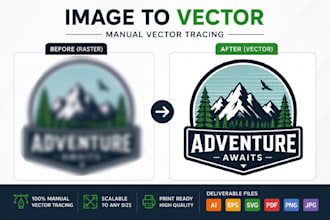 convert image to vector, redraw logo, vector trace in adobe