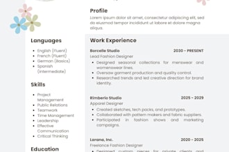 create ats CV a professional resume