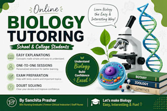 teach biology for school and college students