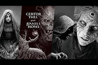 design a sci fi fantasy book cover design that sells