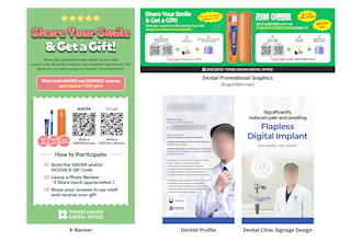 design modern web banners for dental and medical businesses