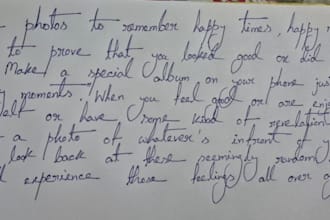 provide beautiful, neat english and bengali handwriting