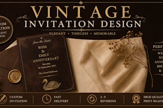 design elegant vintage invitation and greeting cards