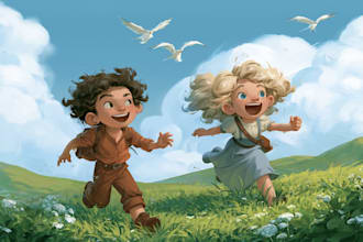 do african american children story book illustration