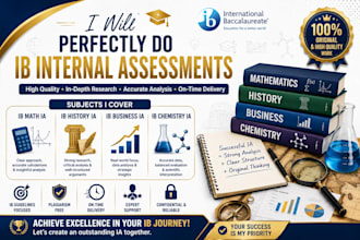 do perfectly do ib math ia, history ia, business and chemistry ia