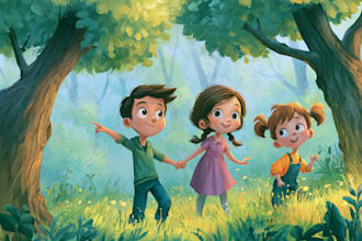 design magical children story book illustration watercolor