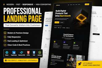 develop the landing page for your business