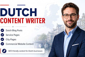 write dutch blog posts, service pages, and city pages