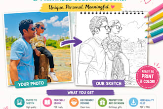 turn your photos into a personalized printable kids coloring book