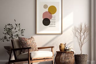 create a beautiful custom illustration as printable wall art