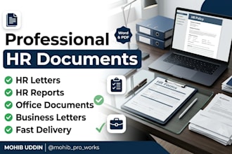 create professional HR documents, letters and reports
