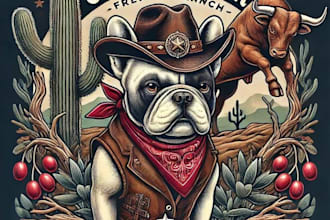 design dog kennel logo for bullies and french bulldogs with free source file