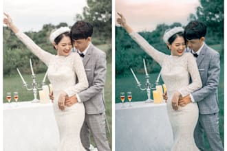 professionally edit and color grade your wedding photos