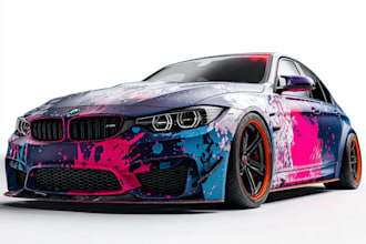 create racing car wrap, itasha wrap design
