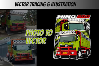 vector tracing and illustration