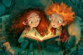 draw children illustration, fantasy character design