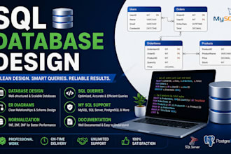 design sql databases and write sql queries