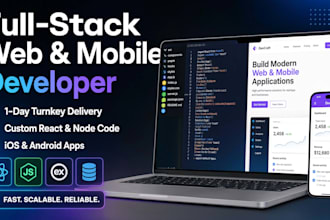 do professional full stack web or mobile development turnkey solutions