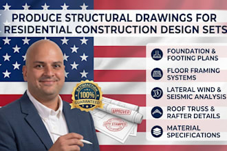 produce structural drawings for residential construction design sets