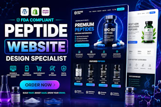 design fda compliant woocomerce peptide website research peptide ecommerce store