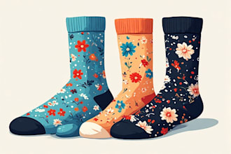 design custom and unique socks design