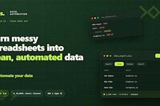 automate your messy excel data
