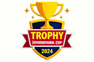 design awesome trophy sport logo only 15 hours