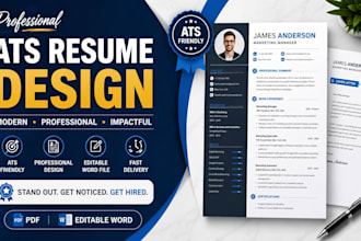create an ats friendly professional resume and CV design