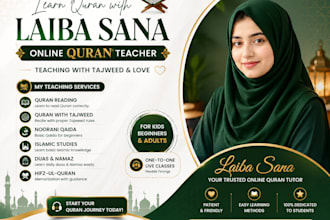 teach quran with tajweed and noorani qaida online for kids and adults