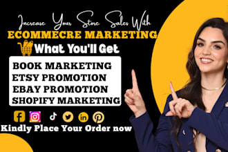 do ecommecre marketing ebay promotion etsy promotion shopify marketing