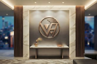 do modern minimalist and geometric logo design