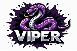 make an amazing viper snack logo in one day