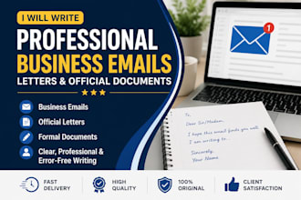 write professional business emails letters and official documents