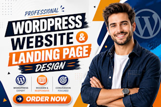 design a word press elementor landing page, one page website