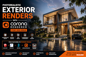 create photorealistic exterior renders from archicad and sketchup in corona