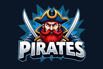 create an awesome pirates head logo in one day