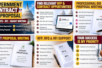 find rfp, write winning government contract, bid proposal, rfq, rfi grant apply