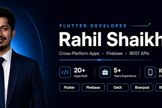 be your flutter developer for mobile app development