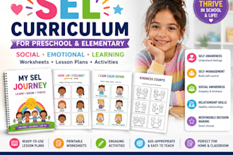 write an sel curriculum for preschool or elementary homeschool worksheets