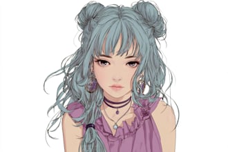 digital artist for anime character and manga illustration