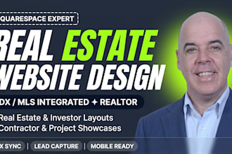 design a squarespace real estate website and realtor website with idx