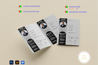 design a professional resume and CV for your career success