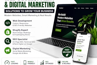 design websites, shopify stores, SEO and digital marketing solutions