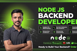 be your node js developer, backend developer