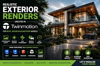 create realistic exterior renders from revit archicad and sketchup in twinmotion