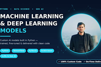 develop machine learning, deep learning, and ai models in python