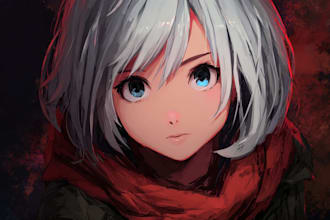 original anime character design and digital art services