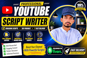 write engaging youtube scripts for faceless channels